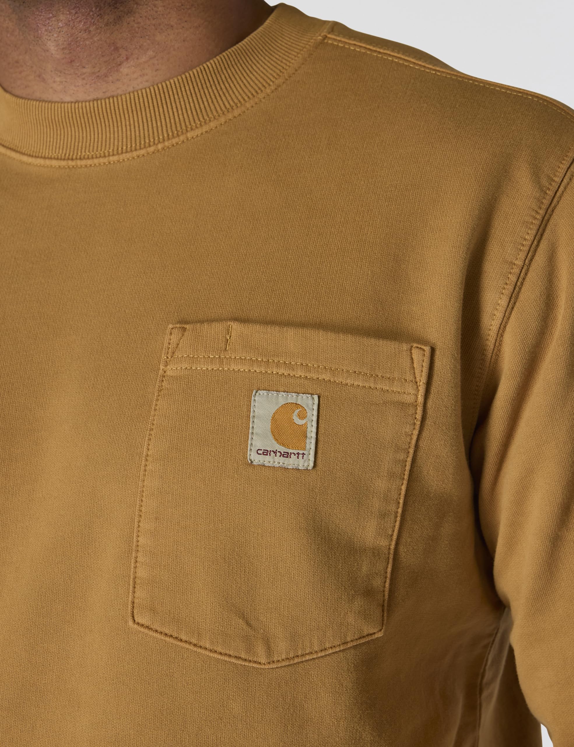 Carhartt Męska bluza z kapturem o średniej wadze o średniej wadze French Terry Crewneck z kieszenią