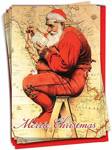 Miniatura 8 de The Best Card Company Paquete de 12 tarjetas de felicitación de Navidad con sobres, vacaciones de humor para hombres y mujeres