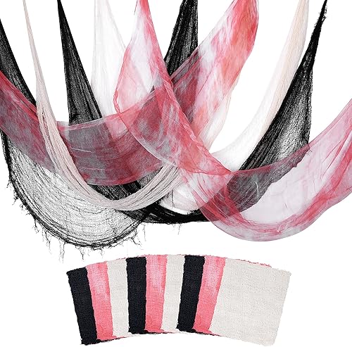 Paquete de 8 telas espeluznantes de Halloween, 72 x 30 pulgadas, tela espeluznante espeluznante, tela espeluznante de tela de araña elástica para