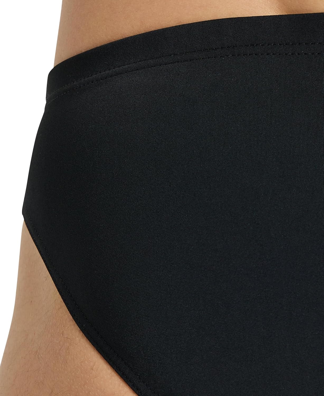 ARENA Men’s Team Solid Swim Brief MaxLife Athletic Swimwear Professional Training Swimsuit Sports Bathing Suit, Black/White, US Size 42