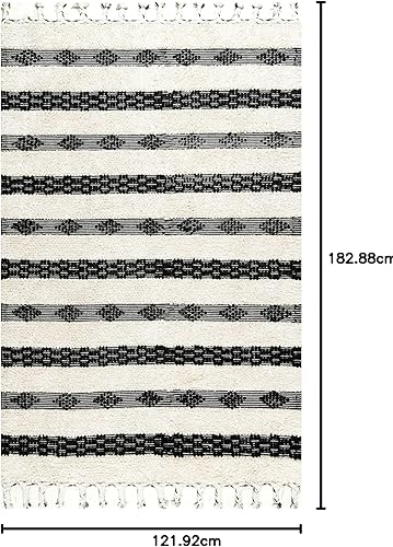 Miniatura 9 de nuLOOM Alfombra Delia Shag hecha a mano, 6 x 9 pulgadas, color marfil