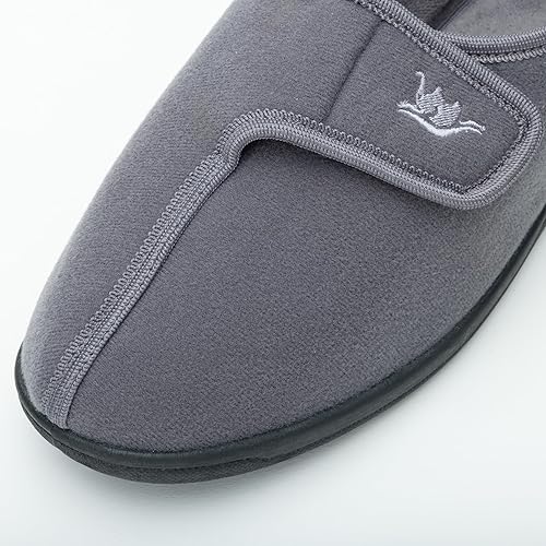 Miniatura 4 de Pantuflas cómodas para diabéticos de espuma viscoelástica 80-D para pies hinchados, edema, artritis, ancianos para interiores y exteriores con suela