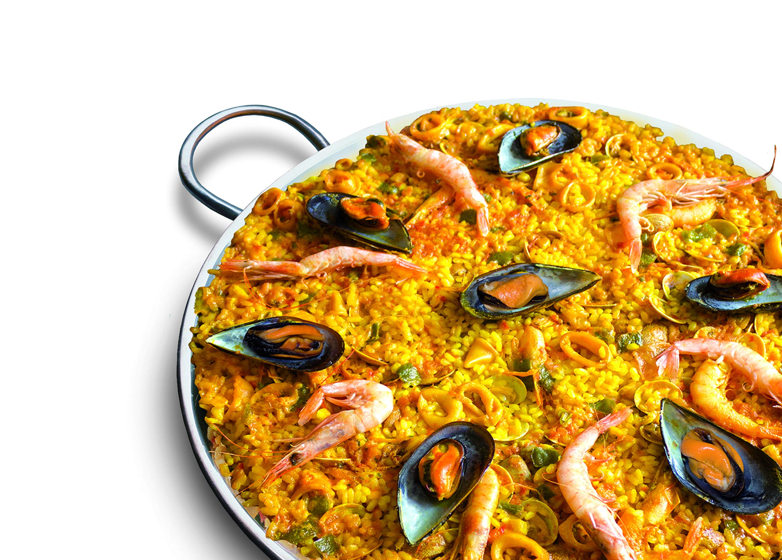 IBILI - Poêle à paella Premier, 40 cm, Acier inoxydable, 9 portions, Compatible avec l’induction