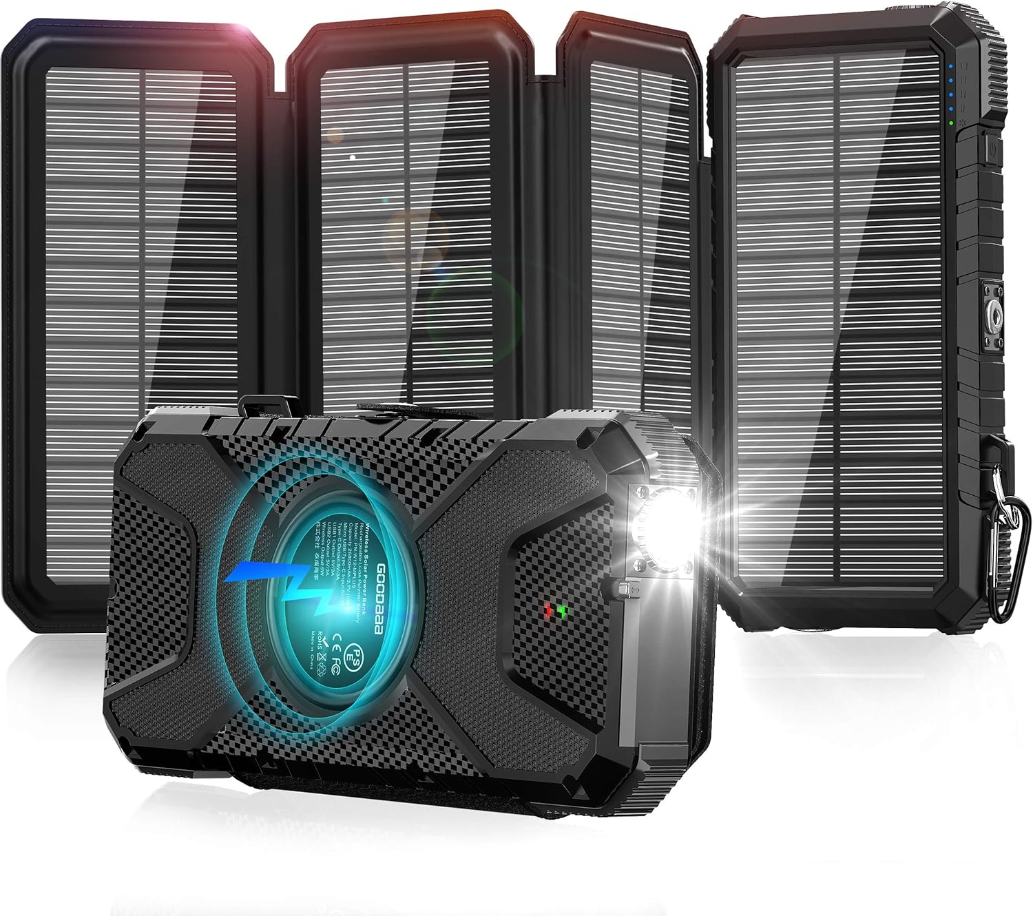 Fokimdo Power Bank, 10000mAh Wireless Portable