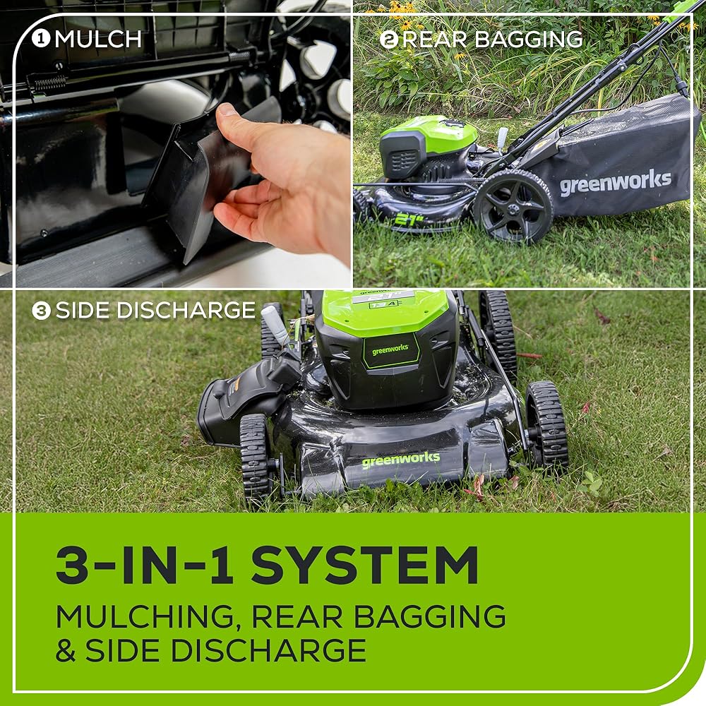 Greenworks MO13B00 features
