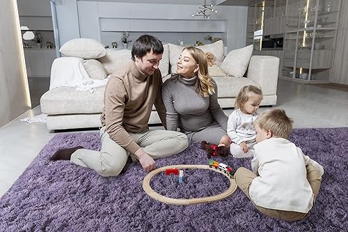 Miniatura 5 de LOCHAS Alfombras de interior ultra suaves y modernas, peludas, para sala de estar, para decoración del hogar, del dormitorio del bebé o del bebé,