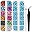 Two Packs of Flatback Rhinestones 4520 Pcs Colorful Nail Art Rhinestones Flatback Crystal Colorful+Lake Blue Rhinestone with Picker Pencil and Tweezer for Nail Art and Decoration