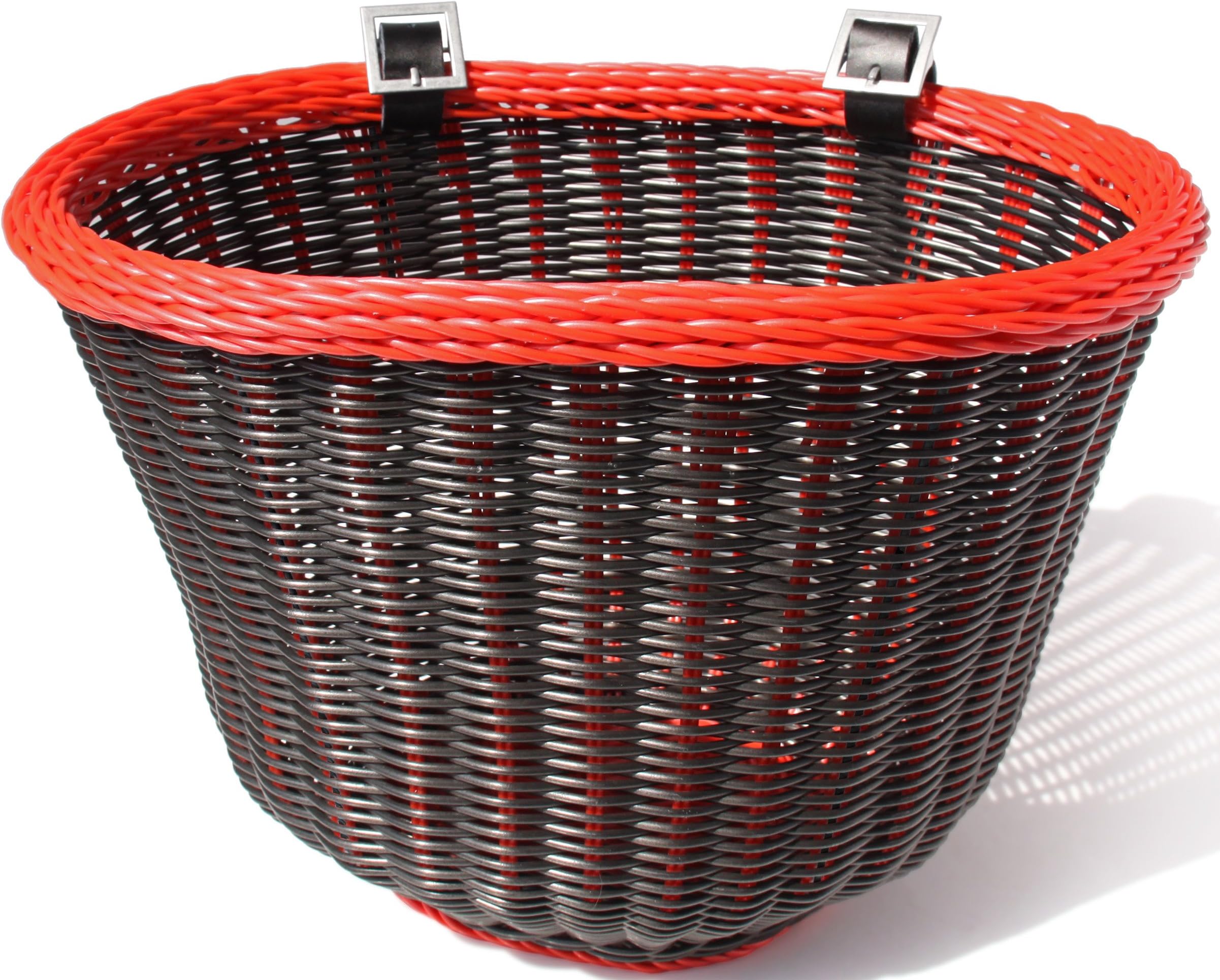 Adult Front Handlebar Bike Basket, All Weather, Water Resistant, Adjustable Leather Straps