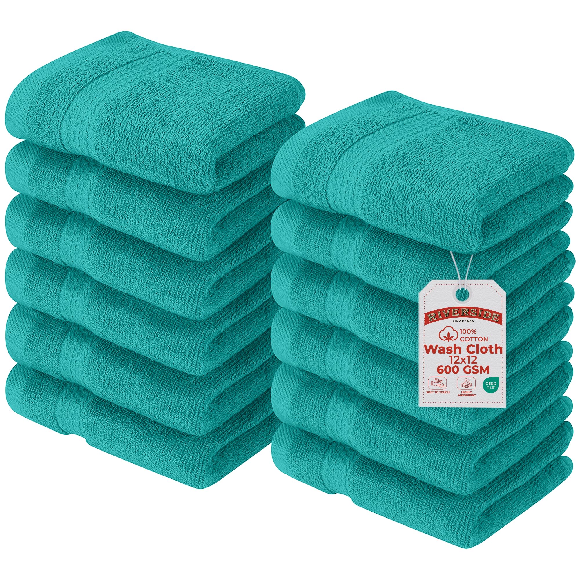 RIVERSIDE Luxury Bath Towels - 4 Pack, Purple -16 RIVERSIDE Luxury Bath Towels - 4 Pack, Purple -16