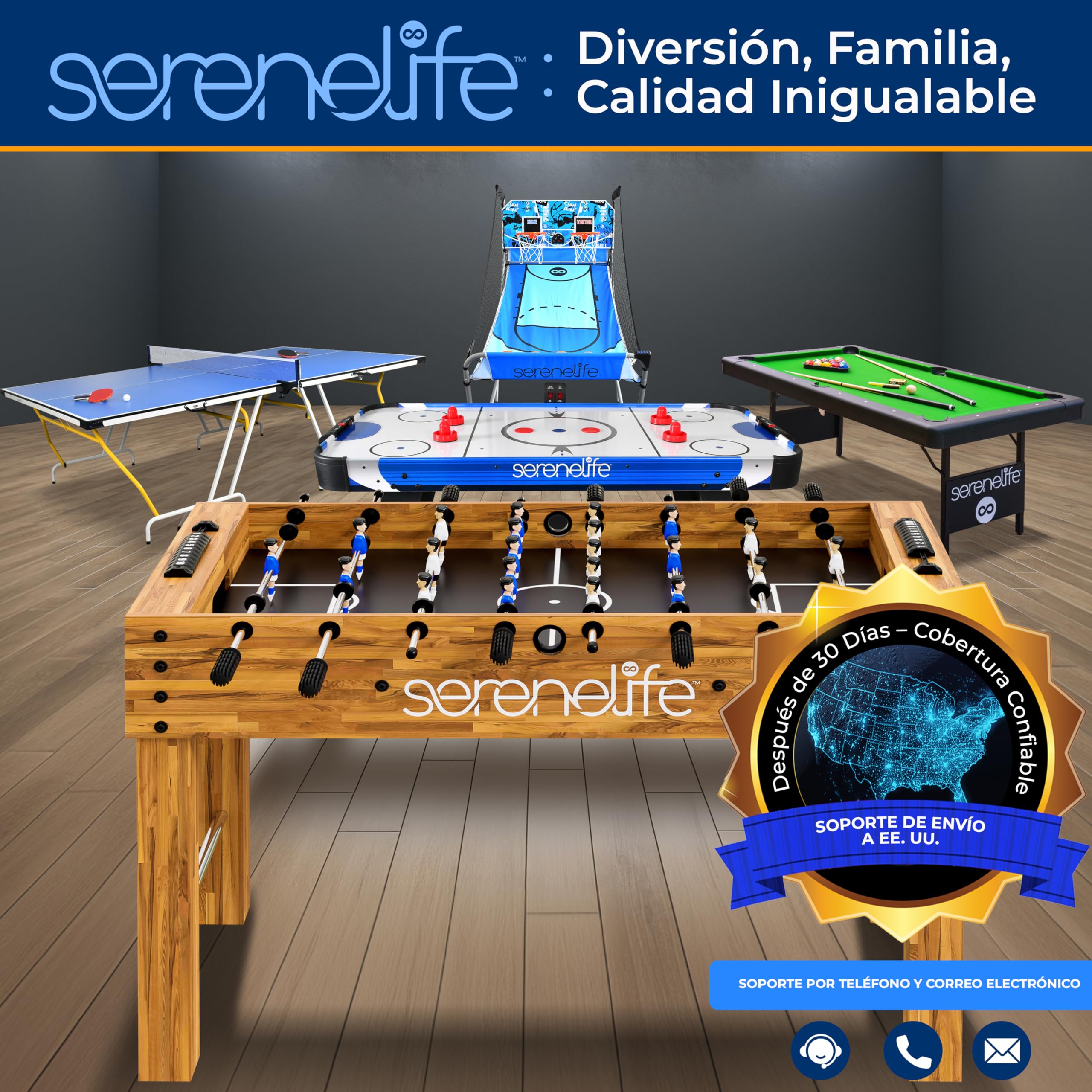 Serenelife Mesa de Ping Pong Plegable Portatil con Red