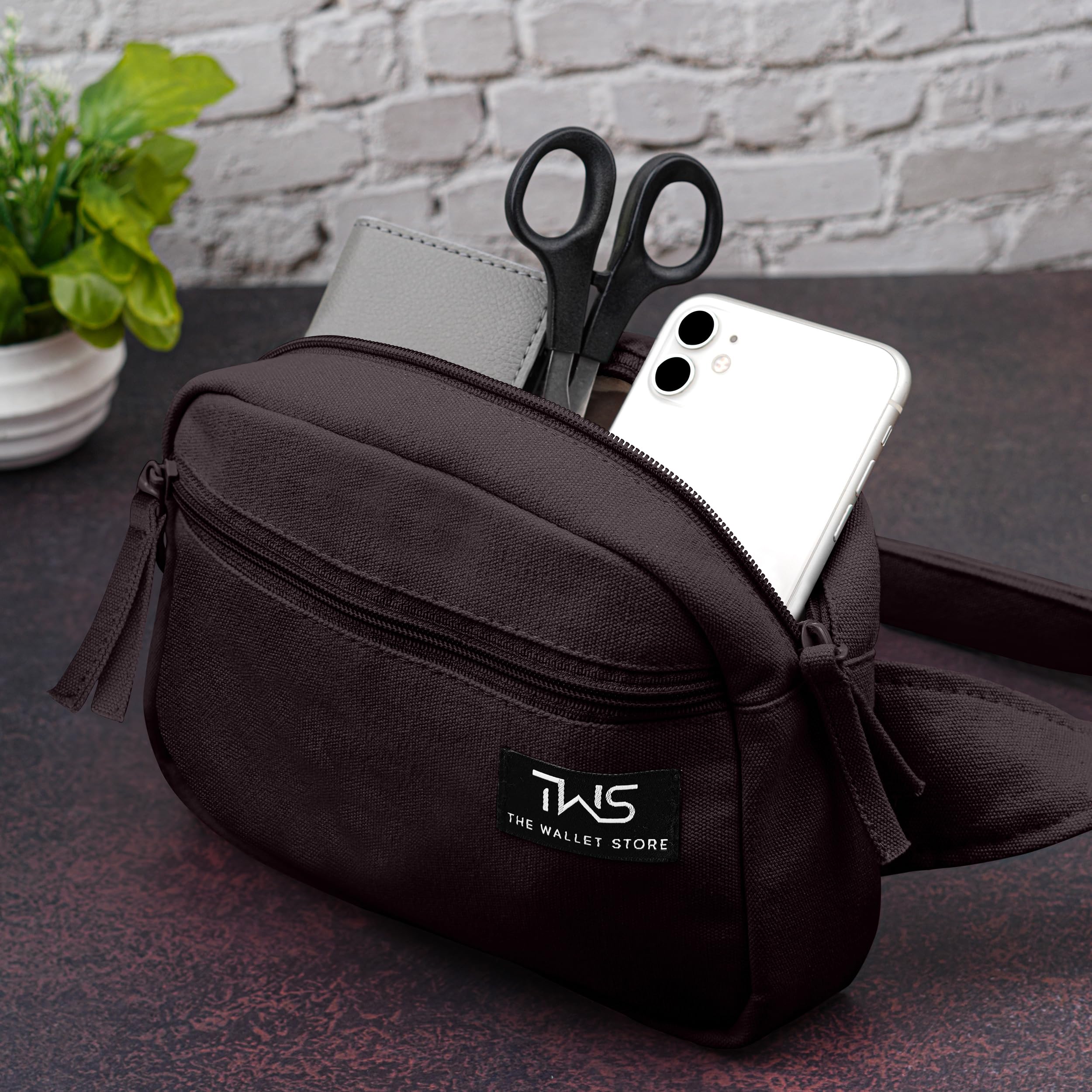 The Wallet Store Urban Trek Canvas Fanny Bag - Brown