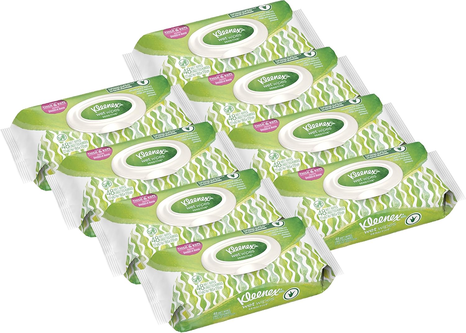 Kleenex Wet Wipes Sensitive With Aloe And Vitamin E For Hands And Face