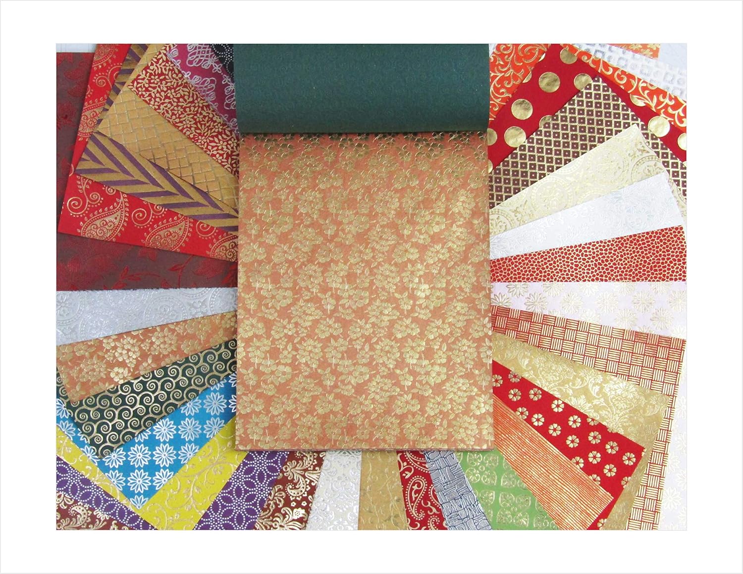 Paperhues Foil Fancy Collection Handmade Scrapbook Papers 8.5x11" Pad, 36 Sheets