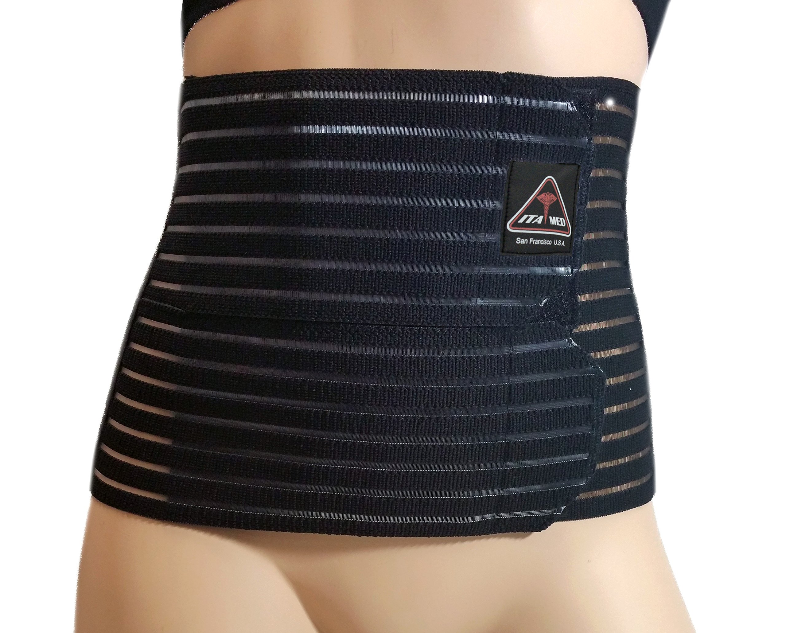 ITA-MEDI AB-208W BL Small Breathable Abdominal Light Support Binder