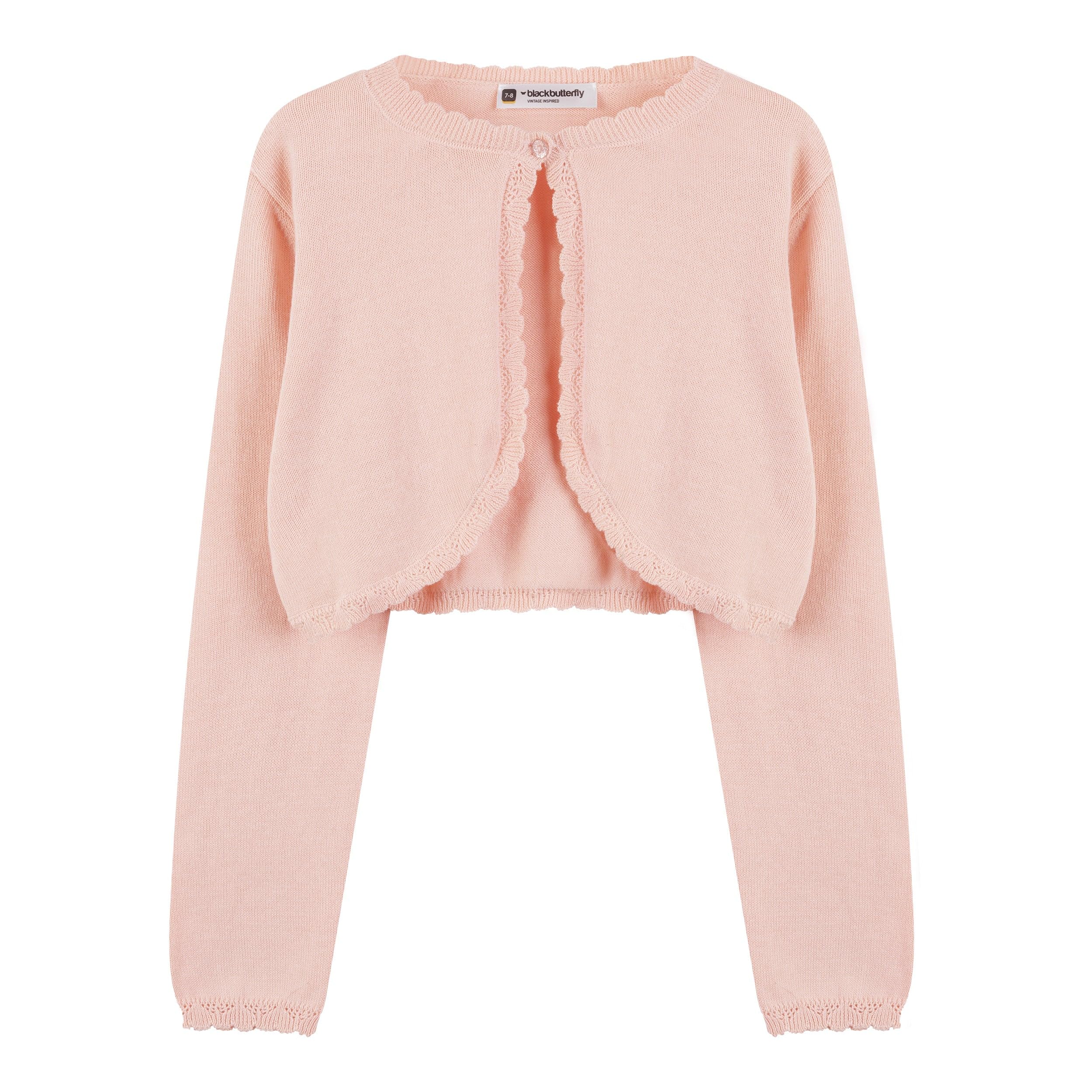 BlackButterfly Boléro tricoté à Manches Longues pour Fille Enfant