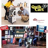 Vista 5 de dbest Products Quik Cart - Tapa giratoria con cuatro ruedas giratorias para profesores con asiento, cesta plegable resistente con mango telescópico