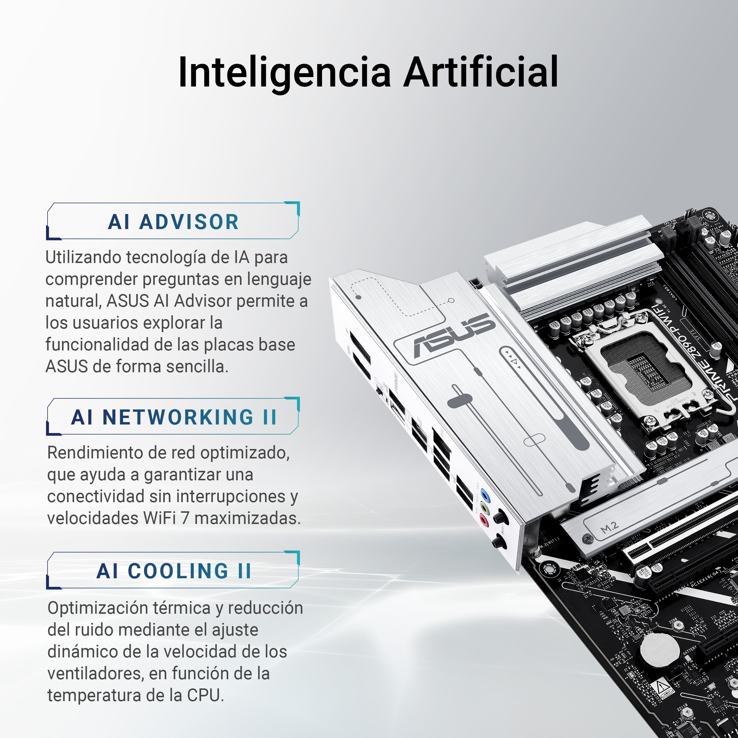 ASUS Prime Z890-P WiFi - Placa Base ATX, 14+1+2+1 (80A) etapas de Potencia, DDR5, PCIe 5.0 Compatible con GPU de última generación, Puerto Thunderbolt 4 USB Tipo-C, Wi-Fi 7, Antena Q