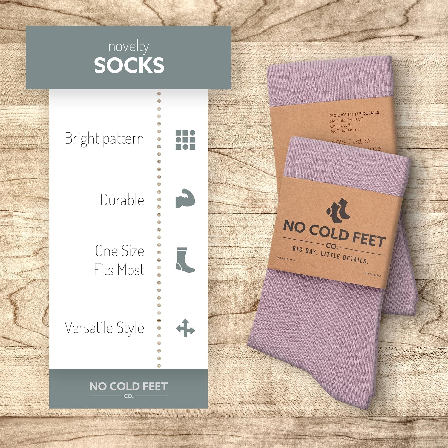 No Cold Feet Men's Silky Tie and Novelty Pattern Sock Gift Set - Red Set image 3