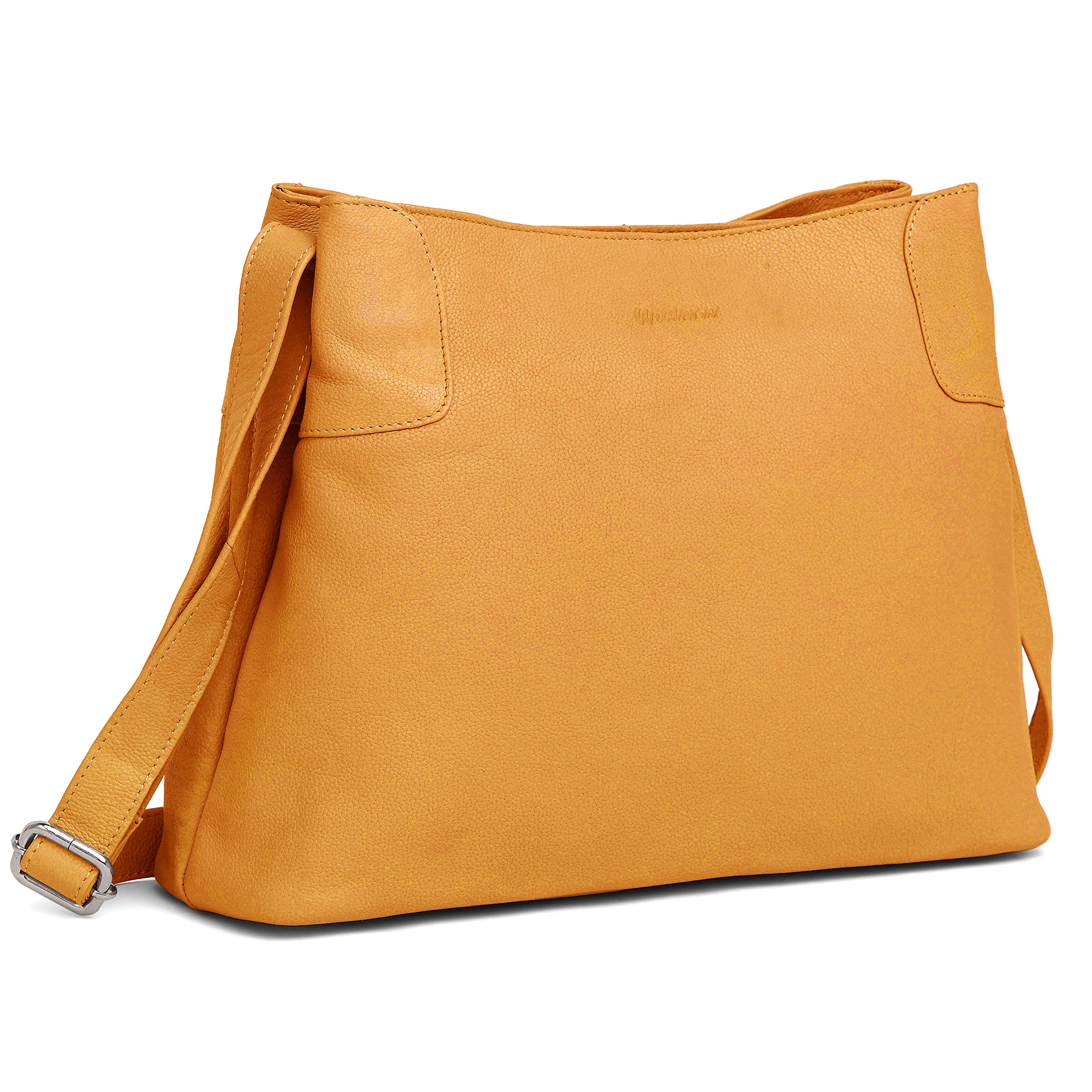 WildHorn® Upper Grain Genuine Leather Ladies Shoulder Bag | Cross-body Bag | Hand Bag with Adjustable Strap for Girls & Women. (YELLOW) (B092R6YY7F) Amazon Price History, Amazon Price Tracker