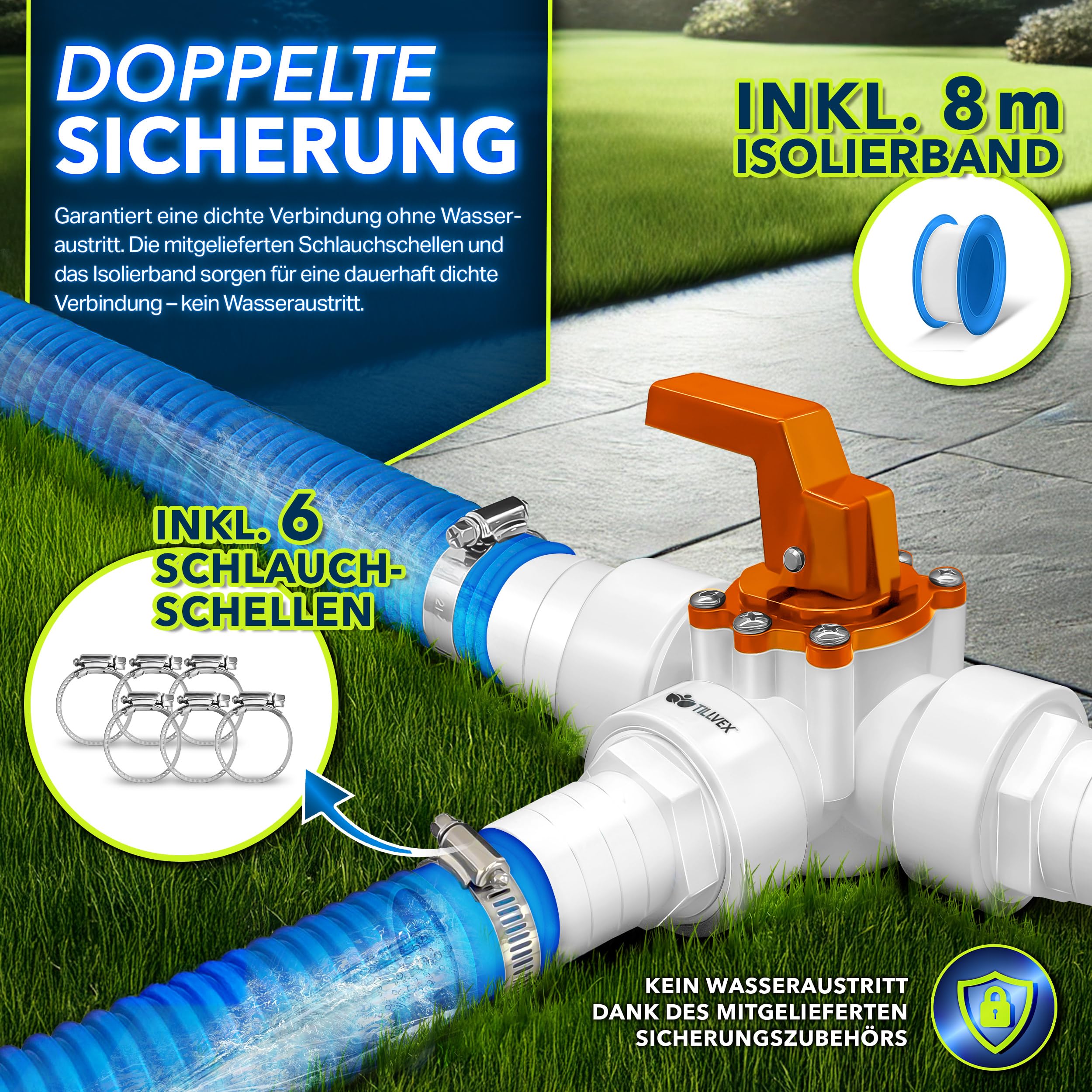 Bypass kit met 3 kogelkranen voor verwarming - Zwembad kopen? | Korting tot 13