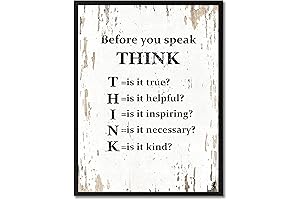 Adorn Your Walls with "Before You Speak, Think" Canvas Art: A Thoughtful...