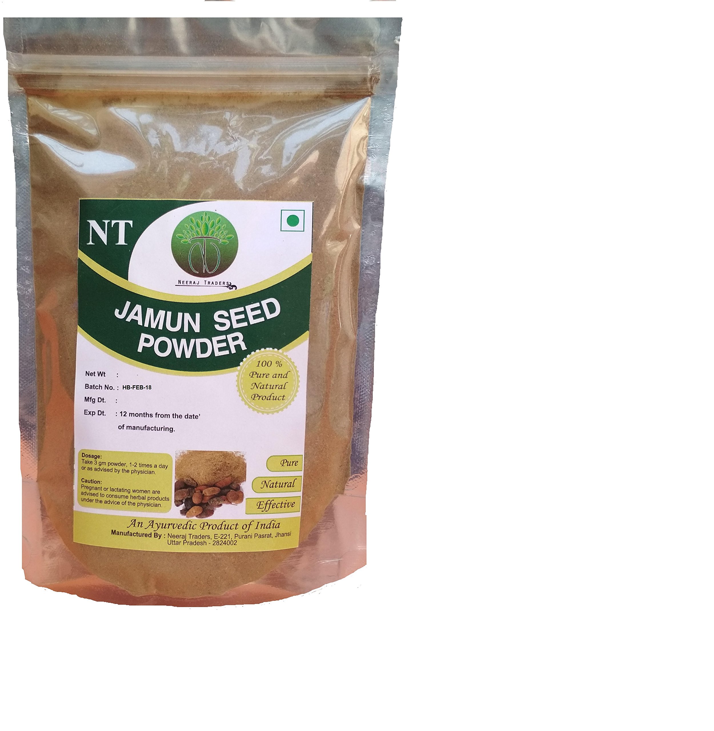 NEERAJ-Organic Jamun Guthli Powder | Jambu beej Powder - 200 Gm