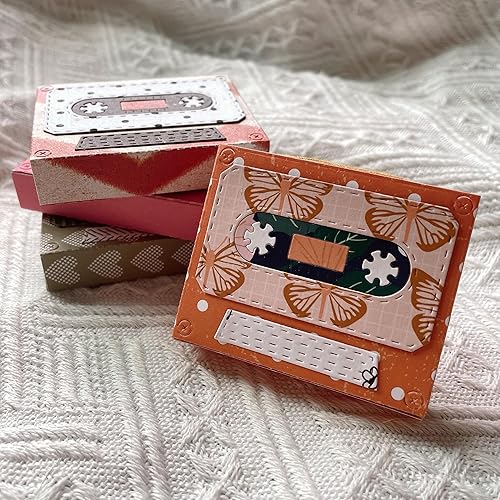 Troqueles de corte de metal, troqueles MI'DODO Cut, cinta magnética y cinta de video decorativa, plantillas para álbumes de recortes, decoración de