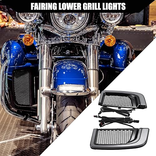 Miniatura 3 de Carenado LED para motocicleta, parrillas inferiores, intermitentes, luz de funcionamiento para Harley Electra Glide Road Glide CVO Street