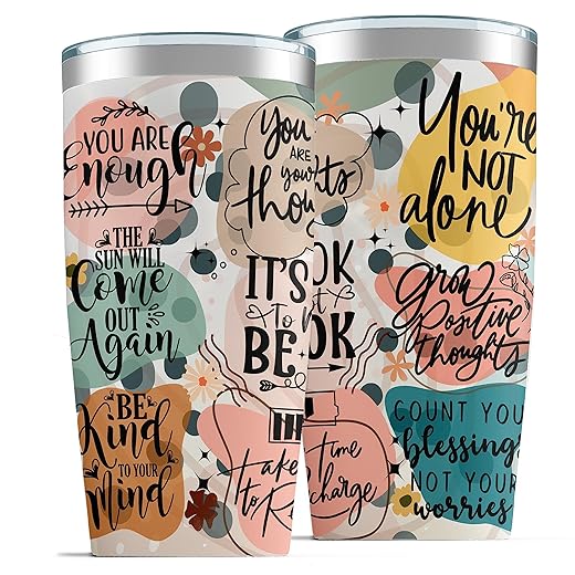 Mental Health Gifts, My Mental Breakdown Cup, Mental Health Matters Tumbler, Mental Gift for Women, Men, Encouragement Gifts for Women-20 OZ Insulated Stainless Steel Tumbler with Straw and Brush