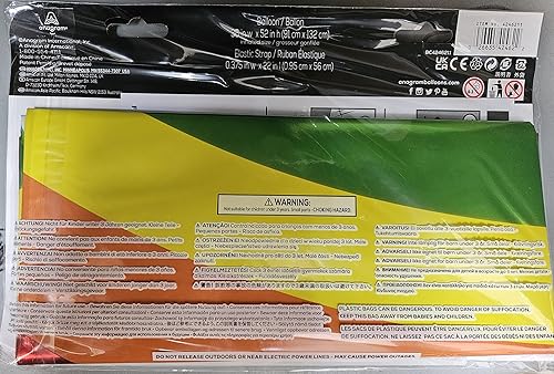 Miniatura 4 de Anagram 4246211 Globo de fiesta de Mylar de aluminio arcoíris Airloonz, 52 pulgadas, multicolor, paquete de 1