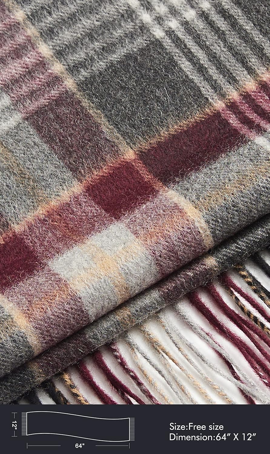 EURKEA Cashmere Wool Long 2024 Plaid Tartan Winter Scarf for Women, Warm & Soft & Cozy, Gift Ready - Image 2