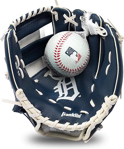 Vista 112 de Franklin Sports MLB Youth Teeball Glove and Ball Set - Kids Baseball and Teeball - Perfect First Kids Glove - 9.5" Naranja/Negro