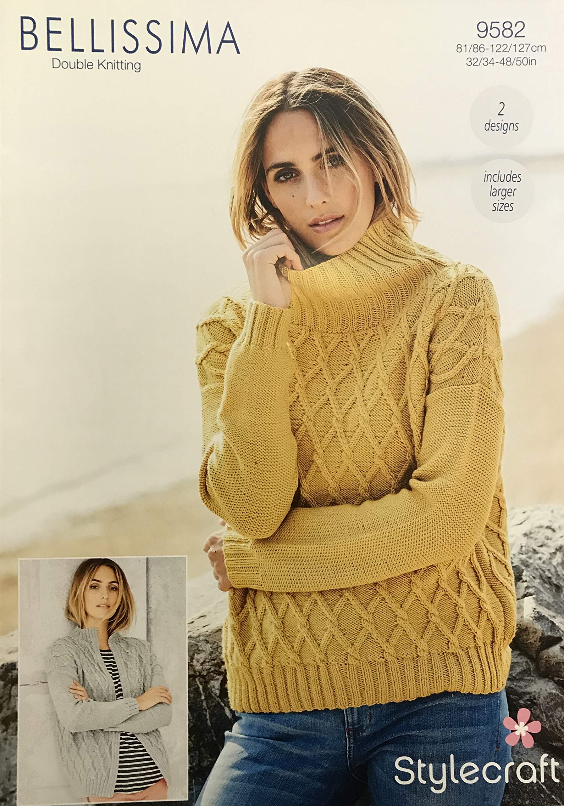 Stylecraft Double Knitting Pattern 9582 (2 Designs) Sweater and Jacket