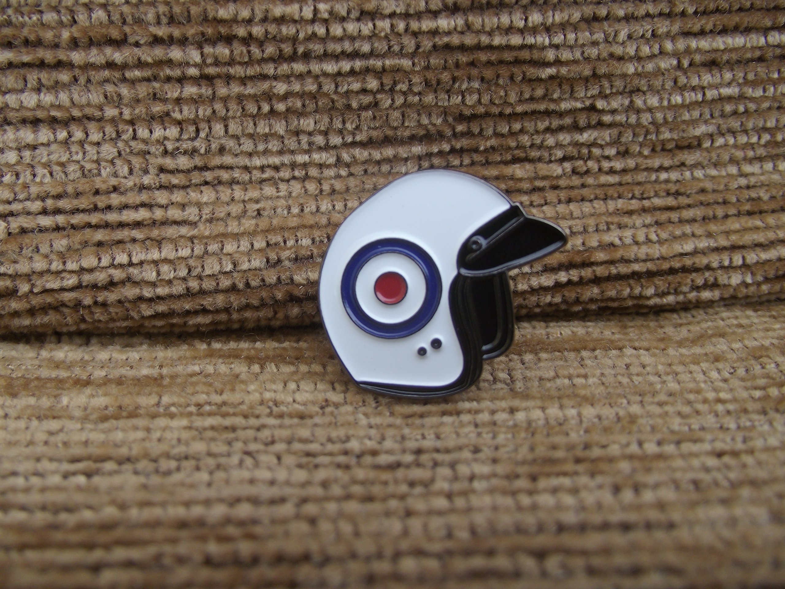 Mainly Metal Multicoloured Metal Enamel Pin Badge Brooch Mod Scooter Helmet (Lid)