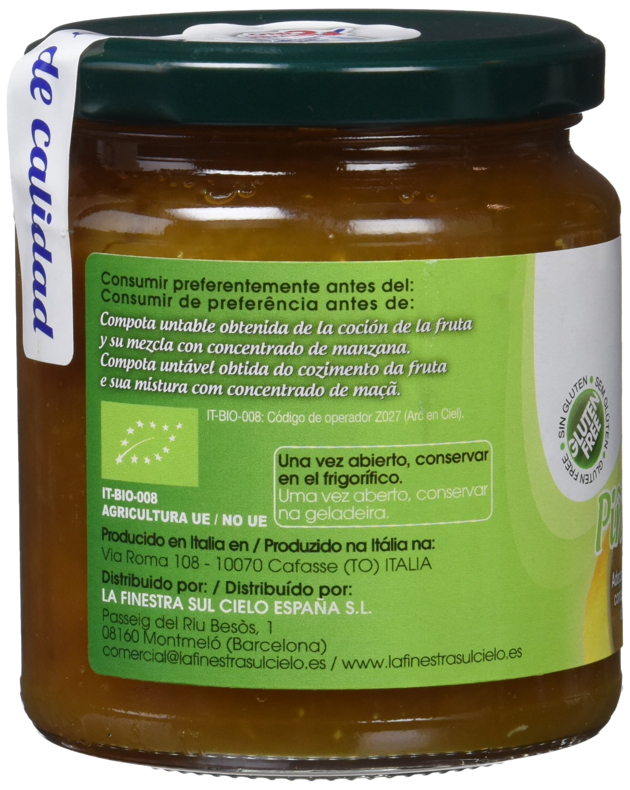 La Finestra Sul Cielo Compota de Piña y Limón - Paquete de 4 x 320 gr - Total: 1280 gr