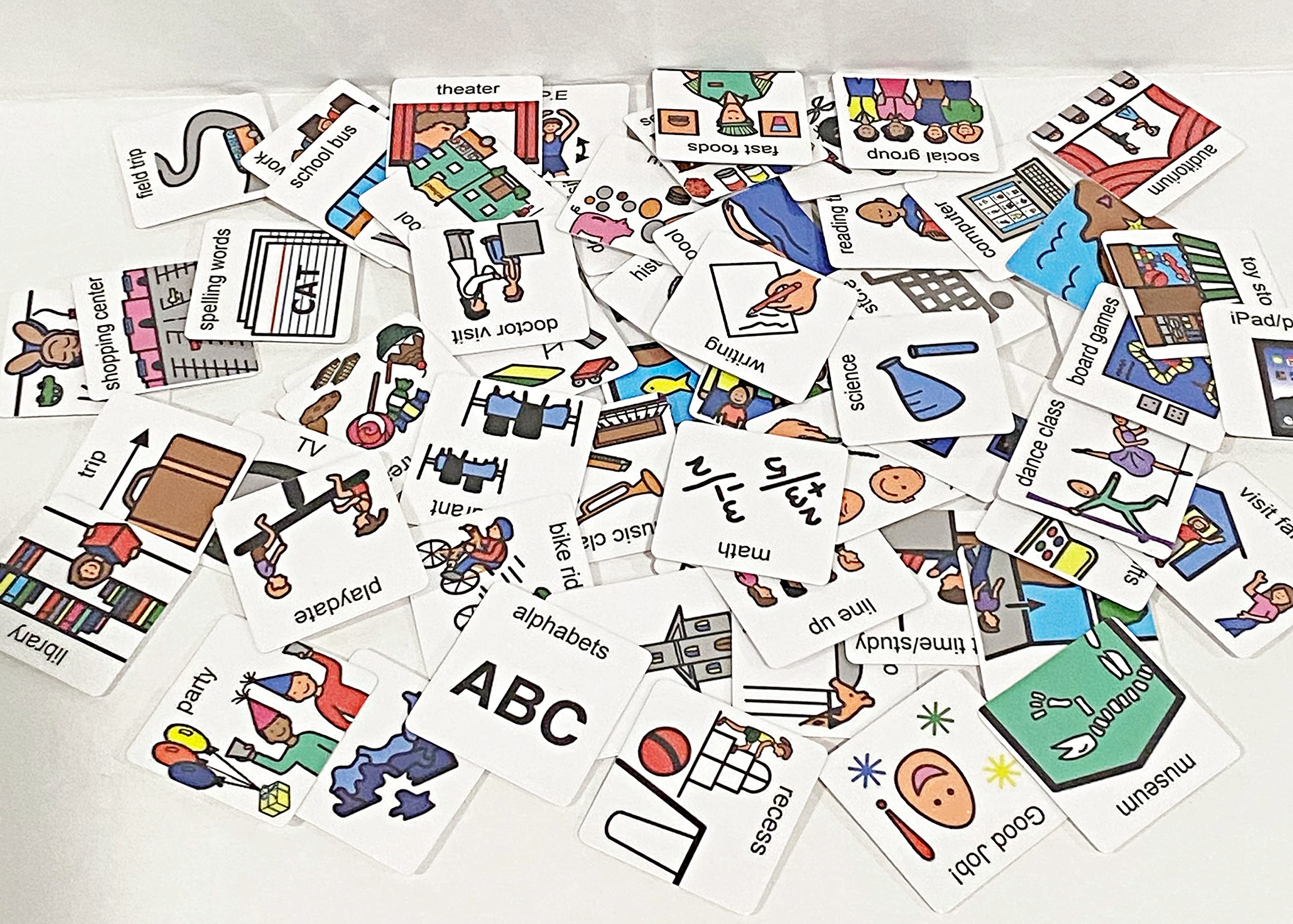 60 Loose Laminate Cards Add Ons -Great Visual Tools for Structure at Home, School & in The Community -. (Extra Loose Cards, Reinforcers,School Act,Outings (60Cards)