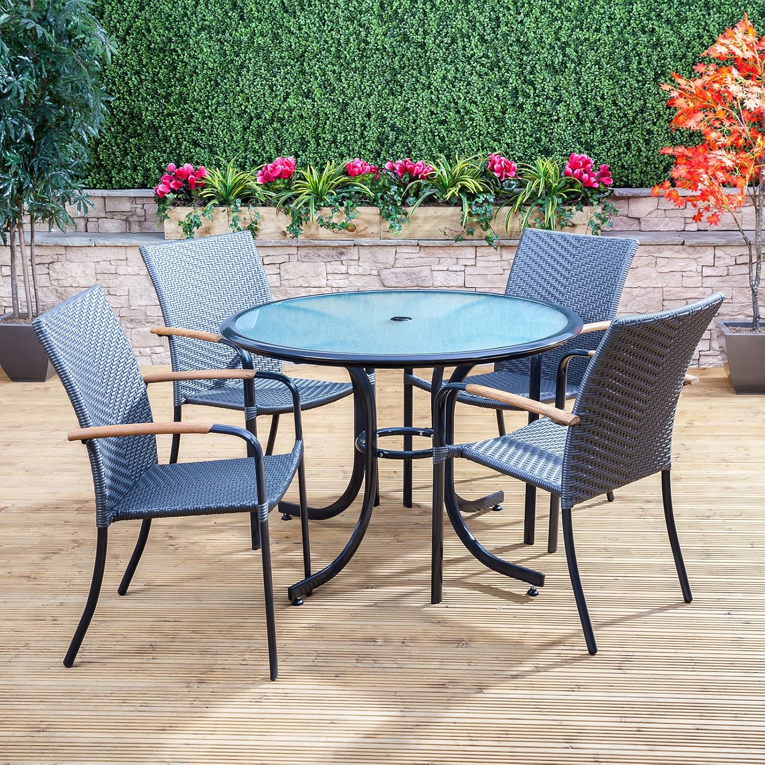 Home & Garden Direct Naples Cafe Bistro Set for 4