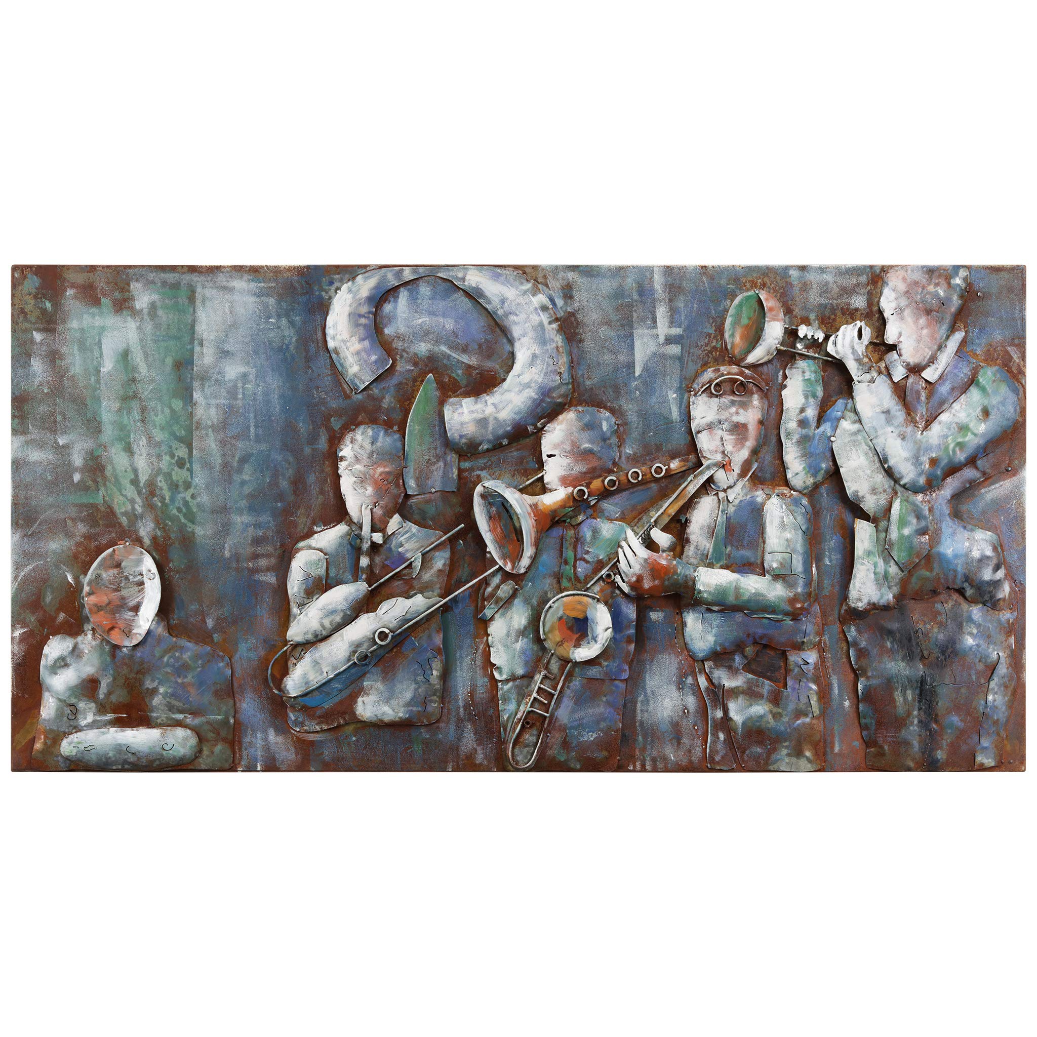 Empire Art Direct Jazz Band Mixed Media Iron Hand Painted Dimensional Wall Art, 56