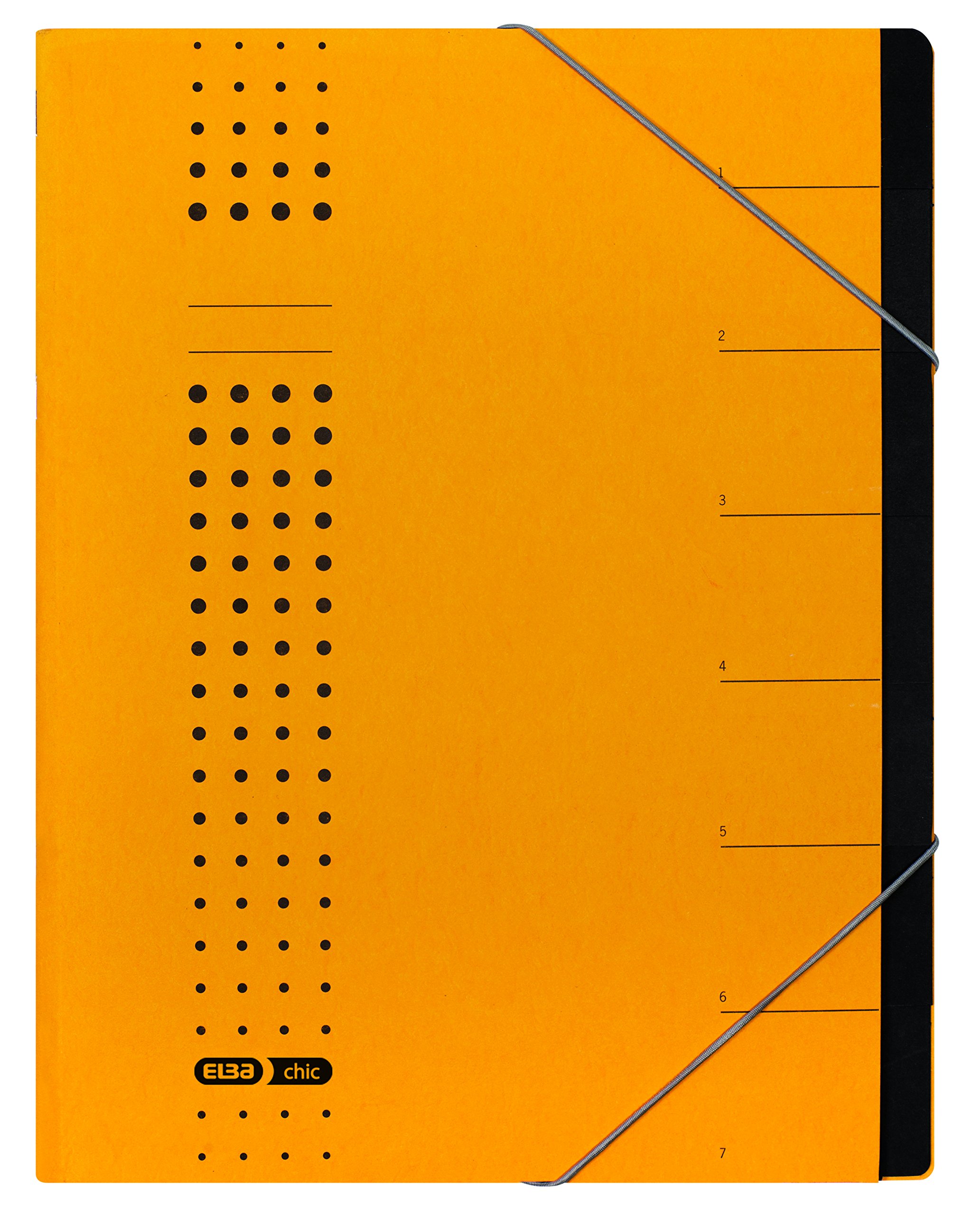 Elba Bürosysteme 42495GB Index File Recycled Card 450 g/sqm A4 7 Compartments Yellow