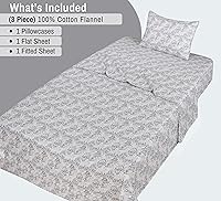 Vista 325 de RUVANTI Flannel Sheets Twin Size - 100% Cotton Double Brushed Twin Sheets Set, Deep Pockets 16 Inches, All Seasons Breathable & Extra Soft Bed Bali