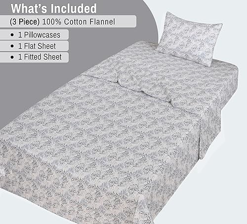 Vista 207 de RUVANTI Sábanas de franela 100% algodón King 4 piezas Celestial Stag Ciervo celestial