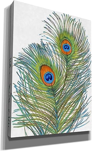 Miniatura 2 de Epic Graffiti 'Vivid Peacock Feathers I' de Tim O'Toole, lienzo para pared, 40 x 54 pulgadas