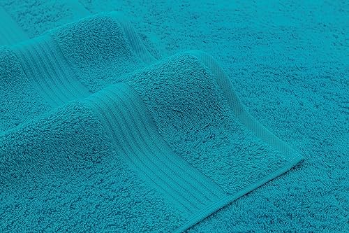 Miniatura 3 de Juego de 4 toallas de mano para baño, 100% algodón, juego de toallas de mano turcas Clearance Prime, toallas de mano suaves, toallas de mano azul