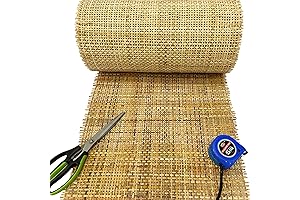 MINHKUST 24" Natural Square Rattan Cane Webbing Roll for Caning Projects