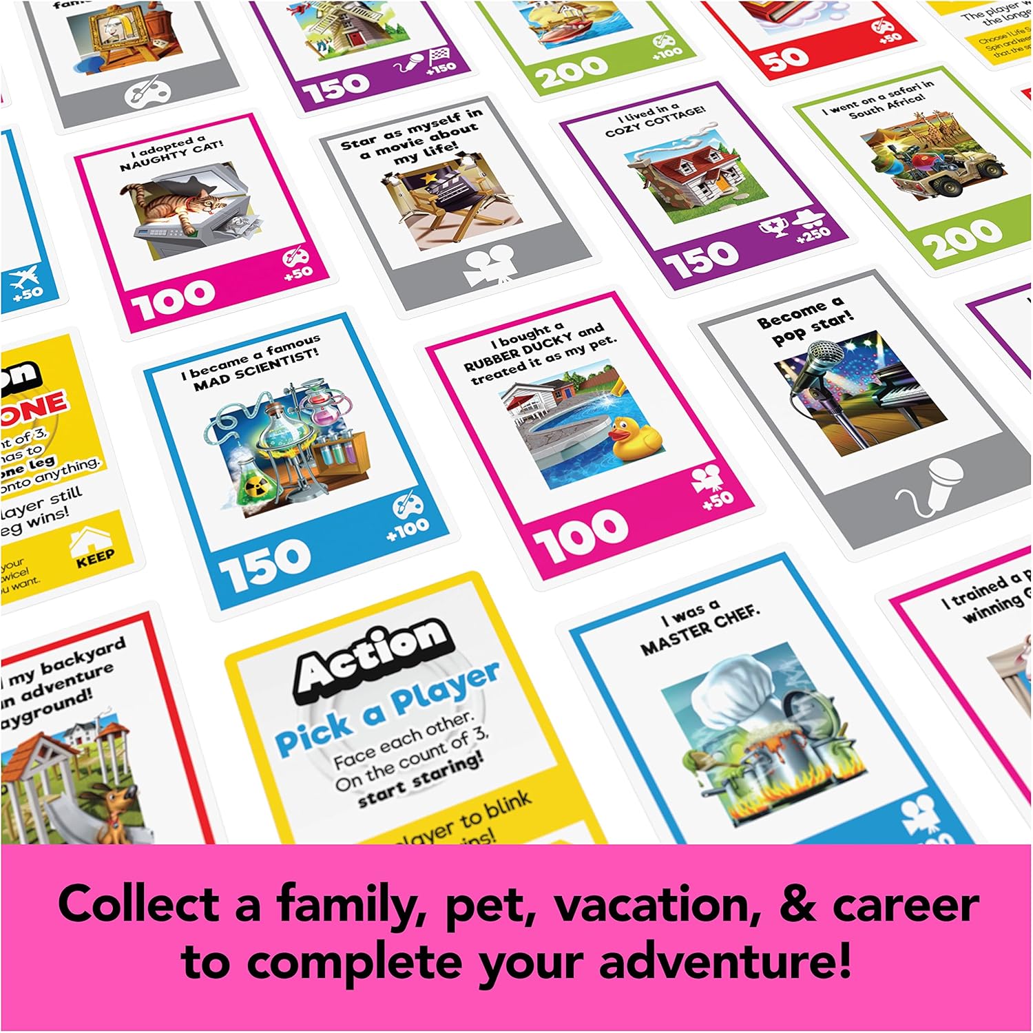 The Game of Life, Giant Edition Family Board Game Indoor/Outdoor Fun Game with Big Oversized Gameboard Cards Spinner, for Adults and Kids Ages 8 and up image 6 of 9 B09TC8N3SH