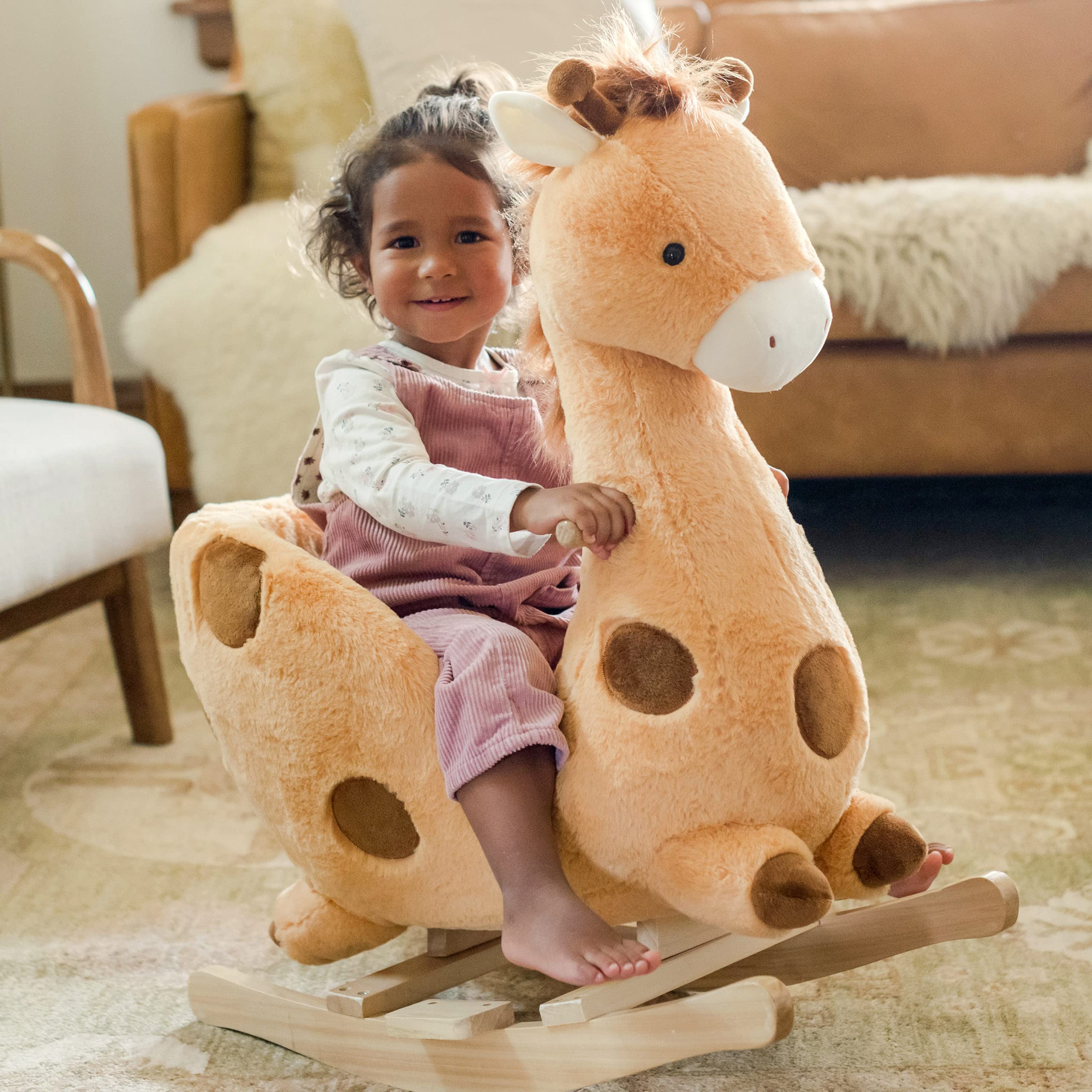 Animal Adventure Soft Landing | Joyrides | Sit-in Character Rocker - Giraffe