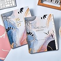 Vista 9 de Agenda mensual 2026-2027 – enero 2026 – diciembre 2027, 8.5" x 11", agenda mensual de 24 meses 2026-2027, agenda con pestañas, bolsillo