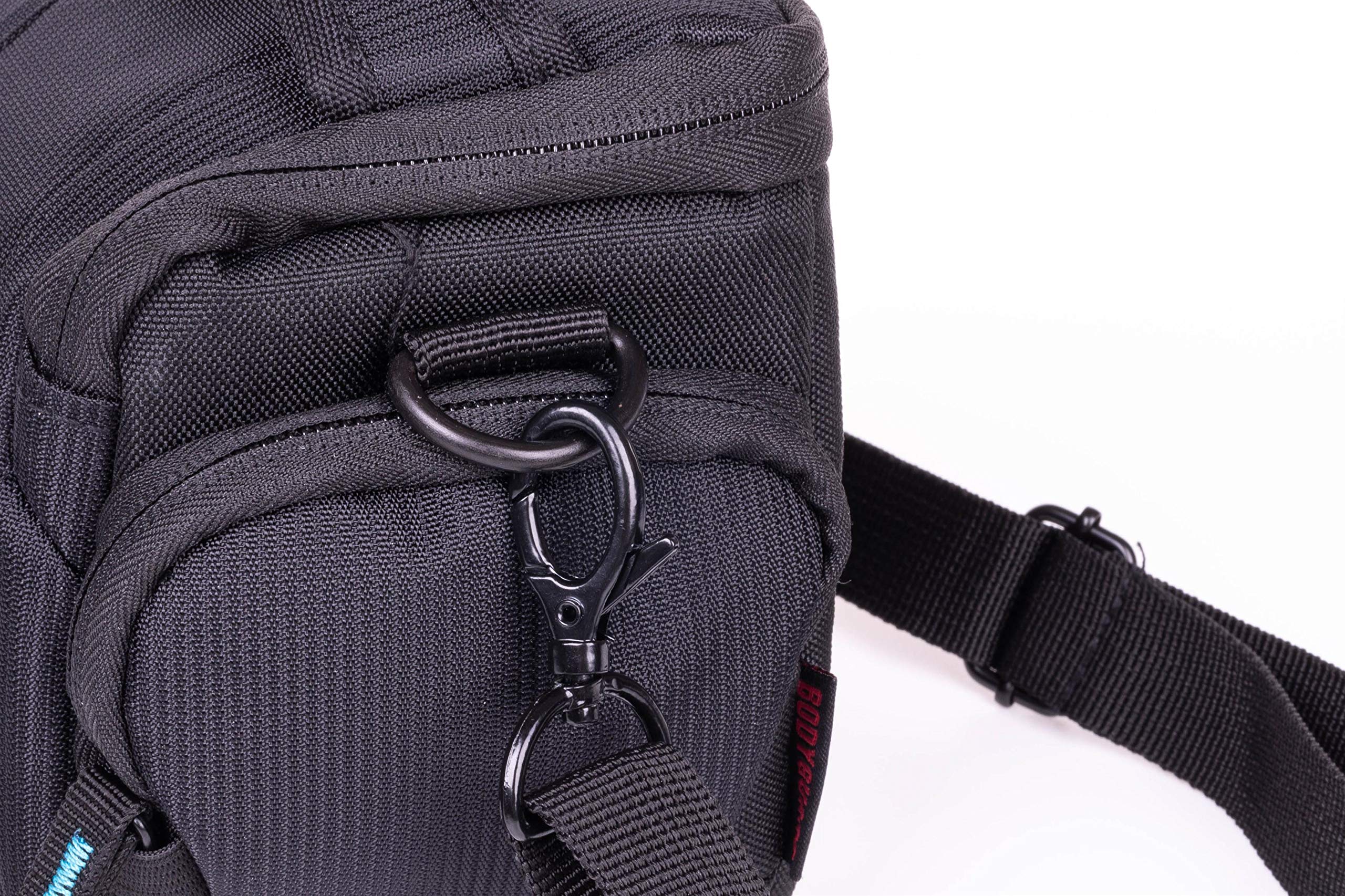 Bodyguard Sac Housse pour Appareil Photo Noir - adapté pour Sony Alpha 5100 6300 DSC-RX1R II Alpha 7 DSC-RX10 II H300 DSC-HX400 Canon PowerShot SX60 HS EOS M10 EOS M3
