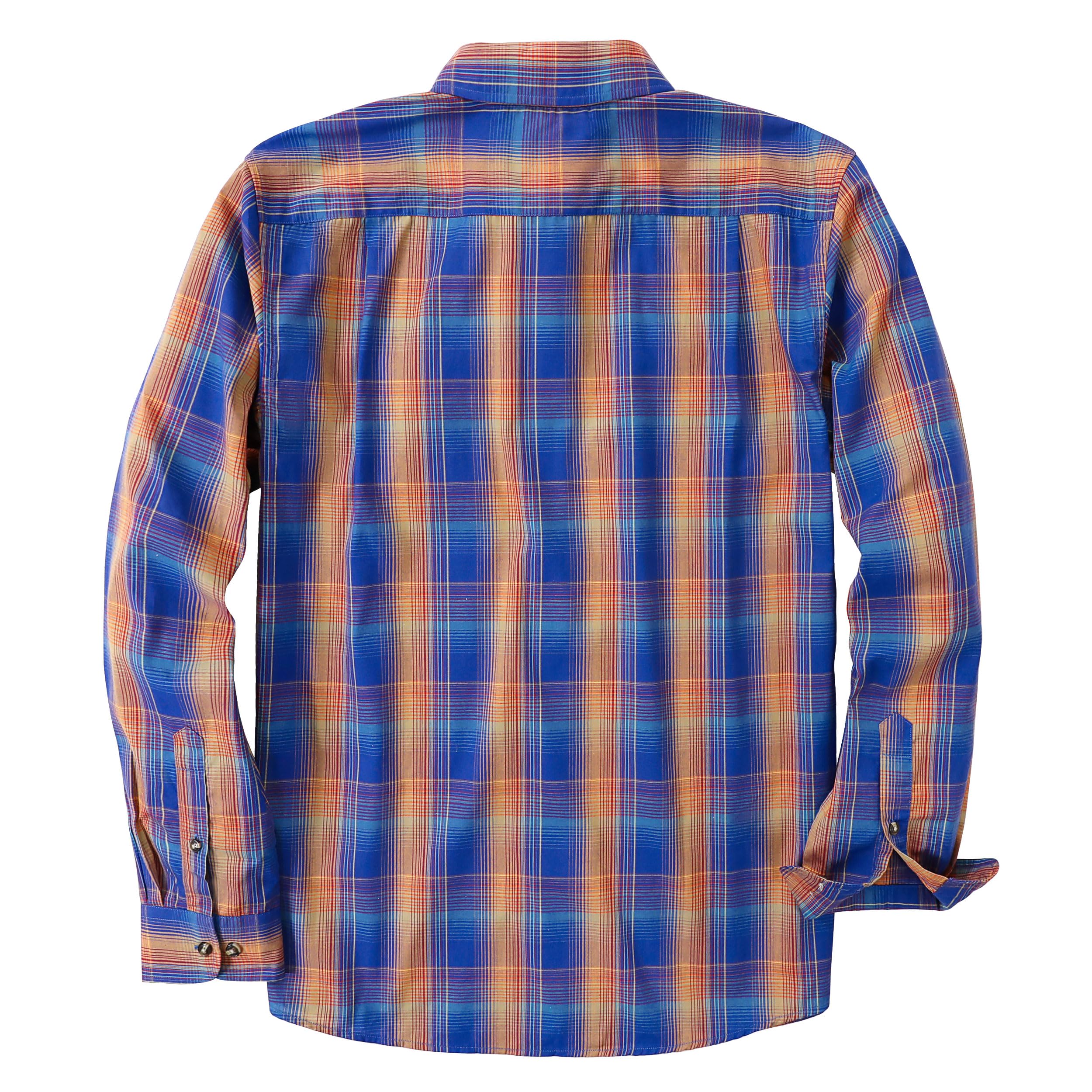 Dubinik® Camicia Uomo Camicia Quadri Uomo Casual Leggero Botton Down Regular Fit Conformate Camicia Uomo Taschini