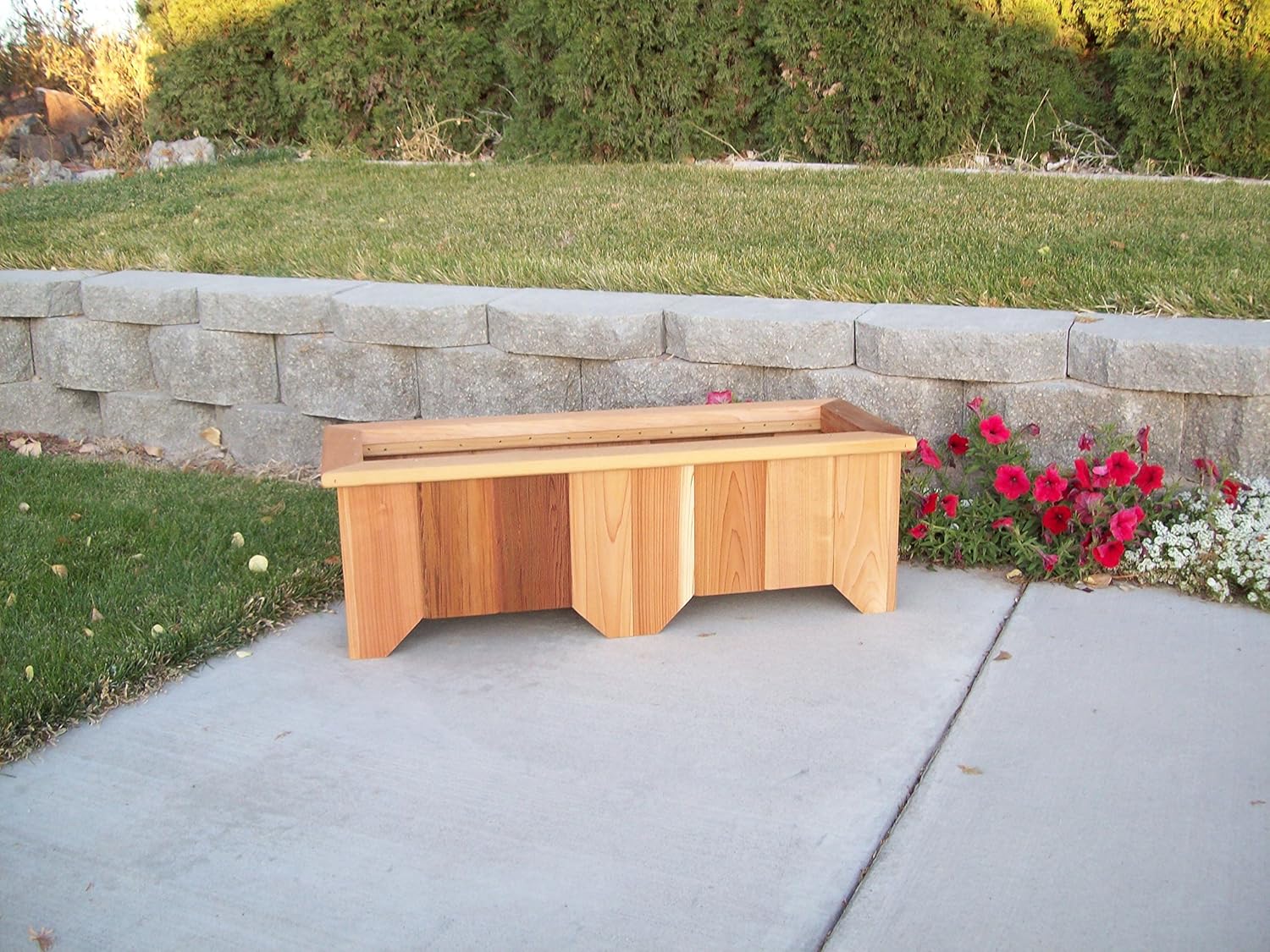 Wood Country #9 Rectangular Cedar Planter, Cedar Stain